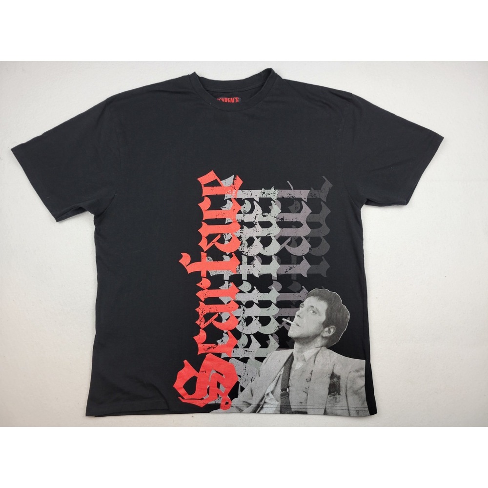 Scarface Tony Montana Al Pacino Reason Brand Shirt Mens XL Huge Print‎ Spell Out